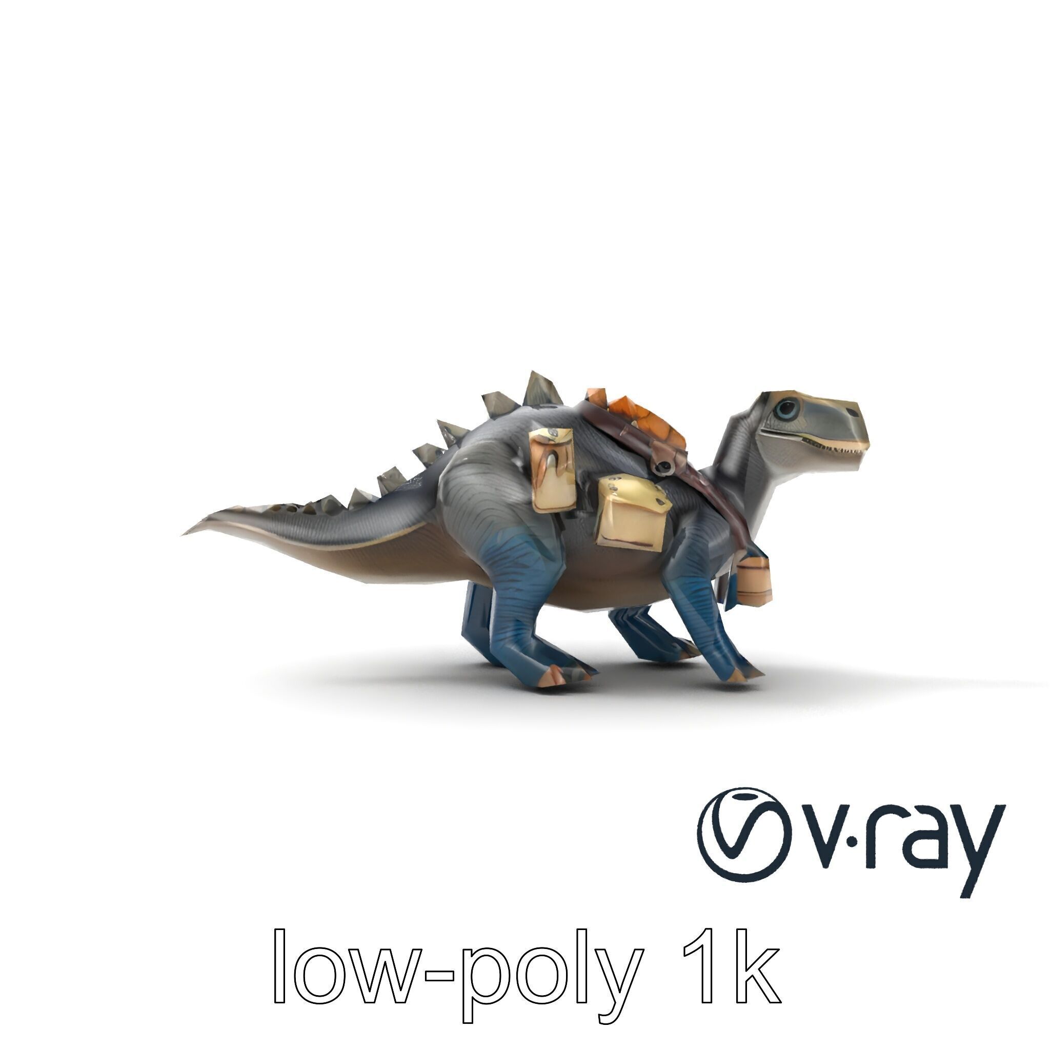Dinosaur Explorer with Safari Gear model pack Low-poly 3D model_12