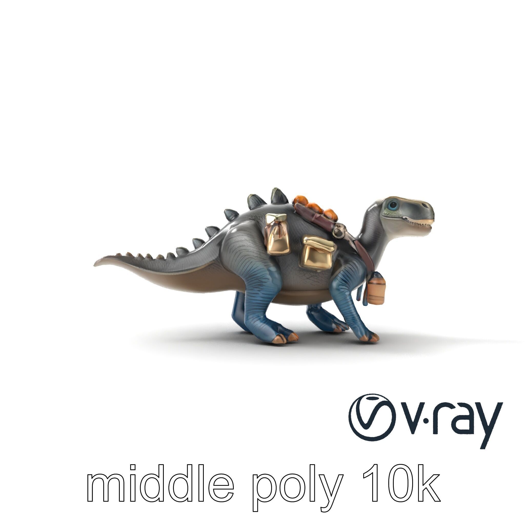 Dinosaur Explorer with Safari Gear model pack Low-poly 3D model_11