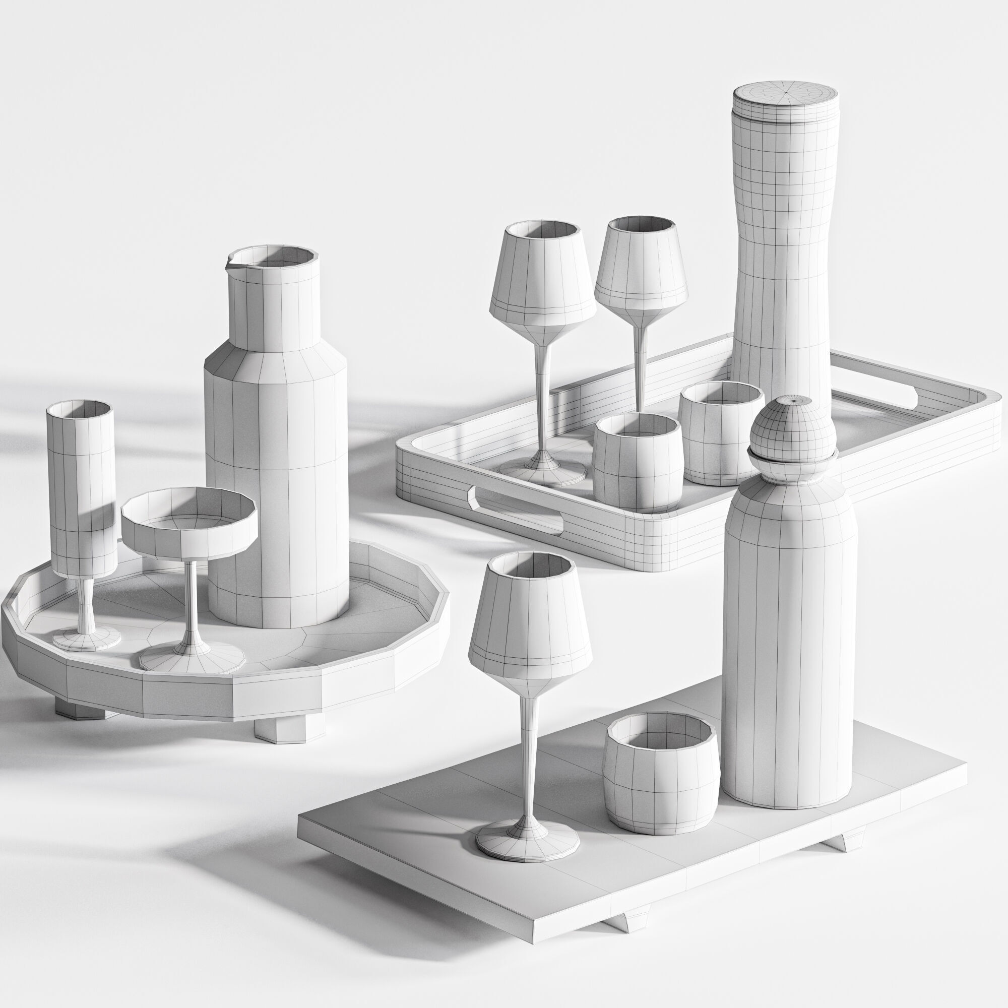 Tableware set19 3D model_4