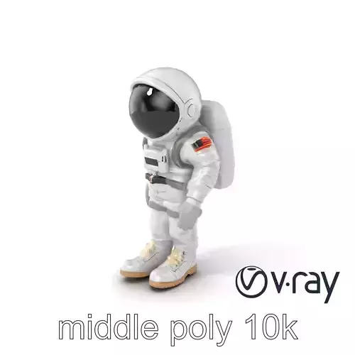 Astronaut with Modular Helmet and Lunar Boots model pack