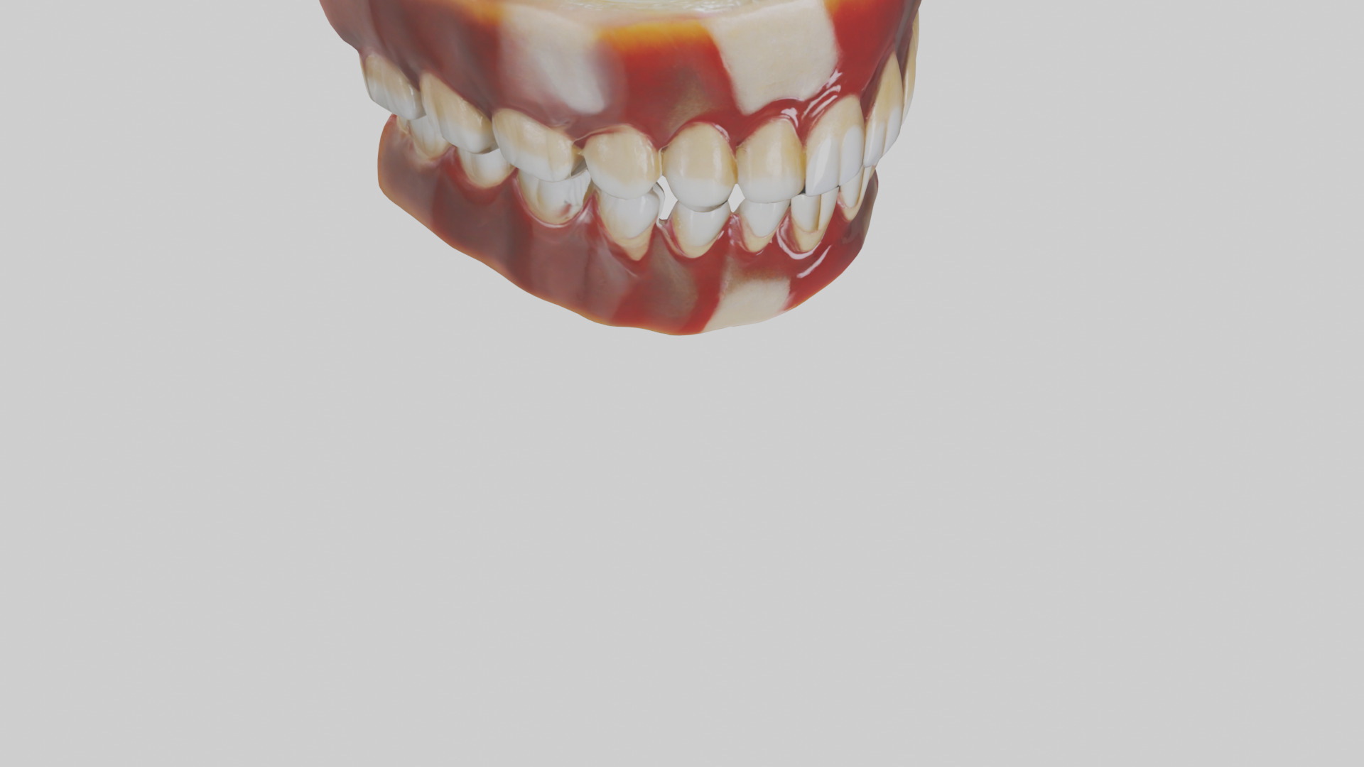 Human Teeth Enamel Model Low-poly 3D model_6