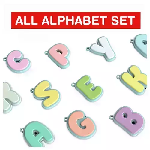 Letters Keychain Pack - All Alphabet Letters - Initial Keyring