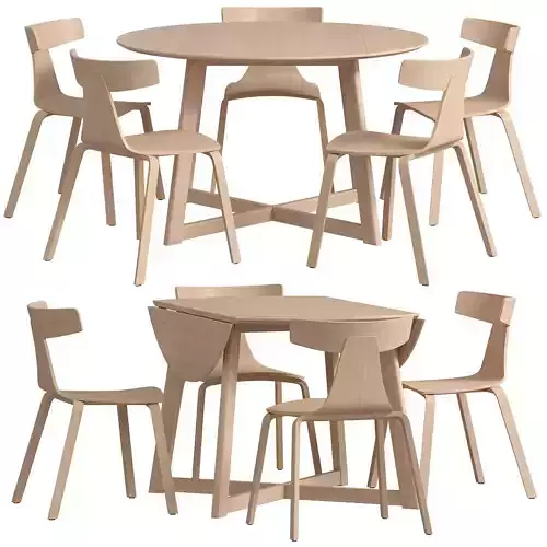 Table Maryse and Chair Remo Dining set