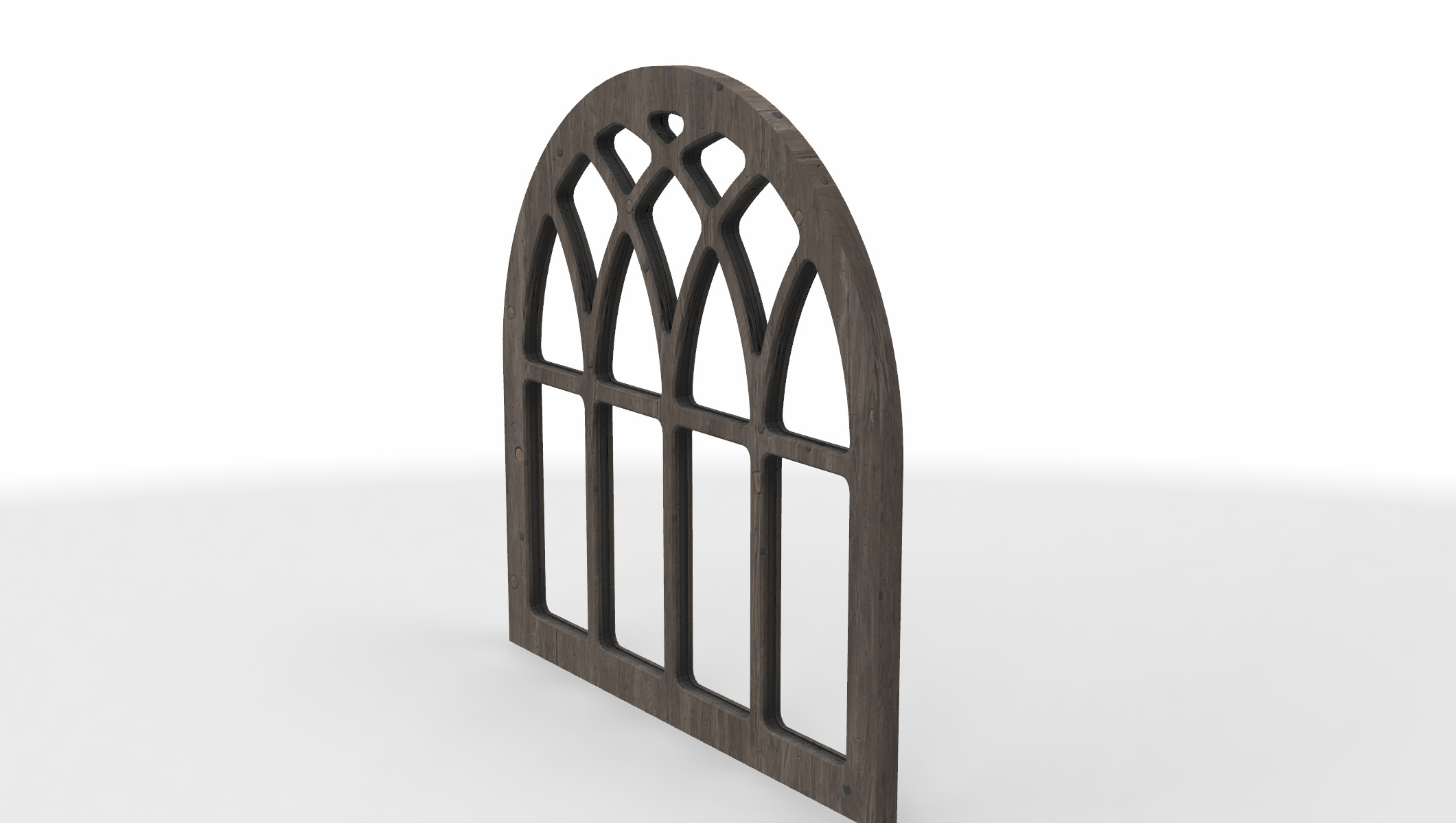  medieval arched window 3D model_3
