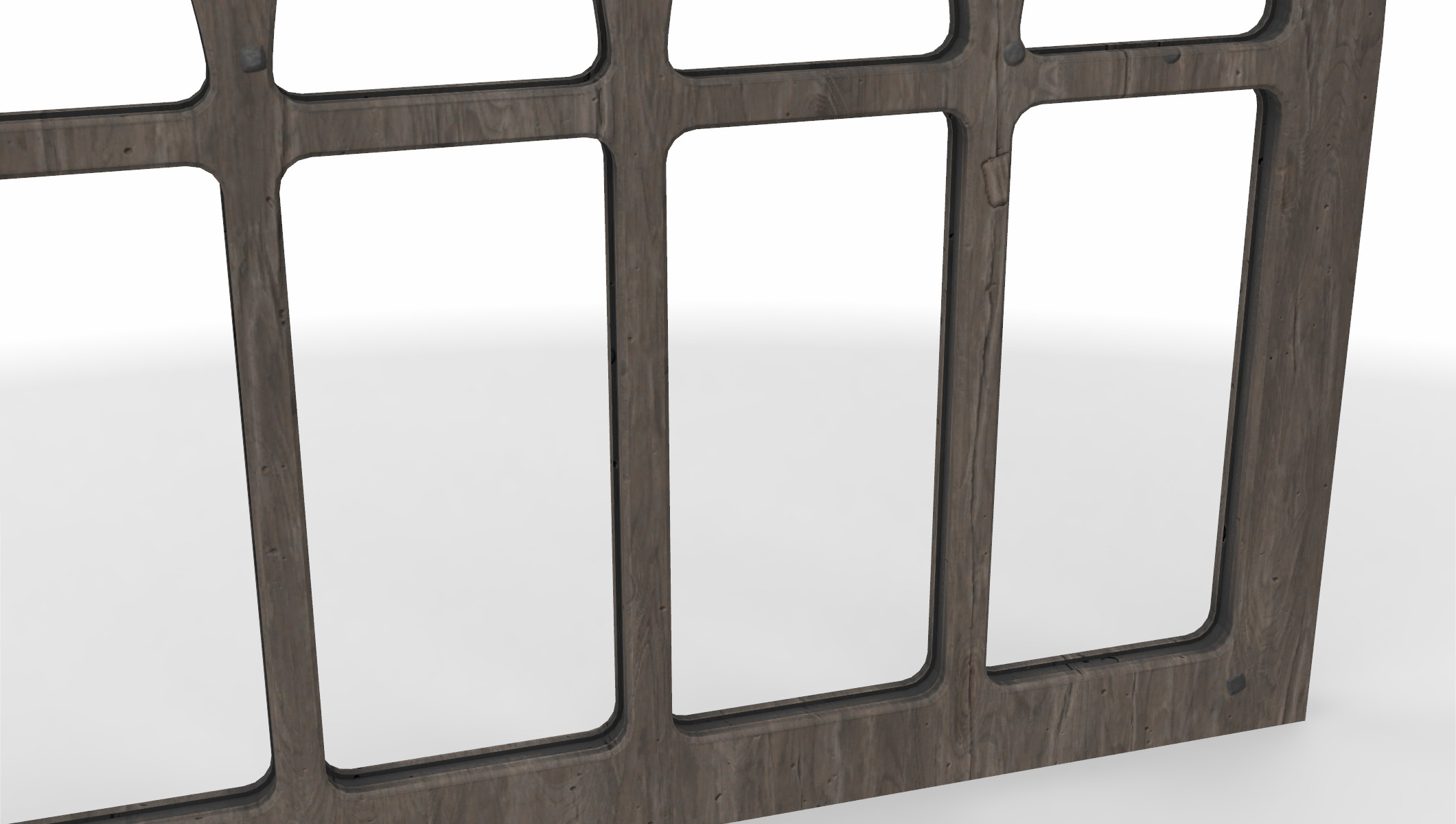  medieval arched window 3D model_4