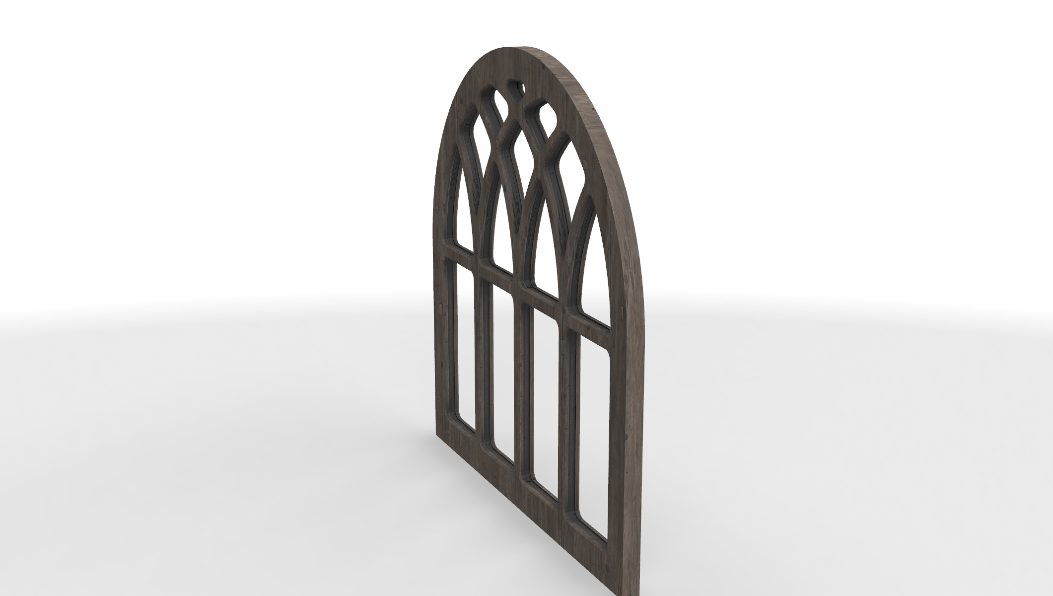  medieval arched window 3D model_1