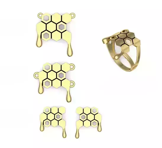 Honeycomb set 3D print model