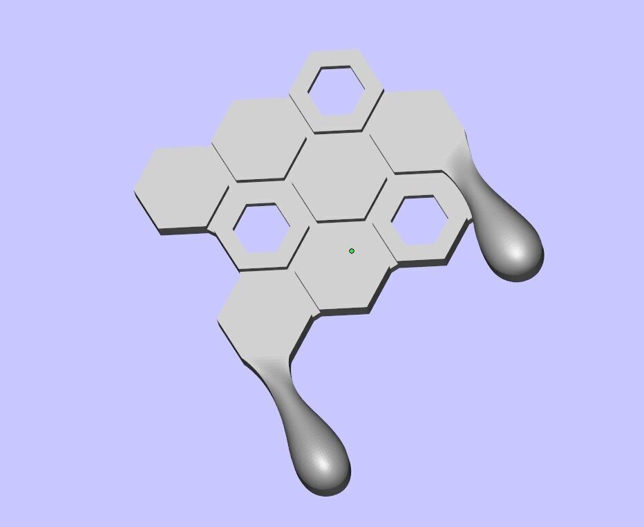 Honeycomb set 3D print model_5