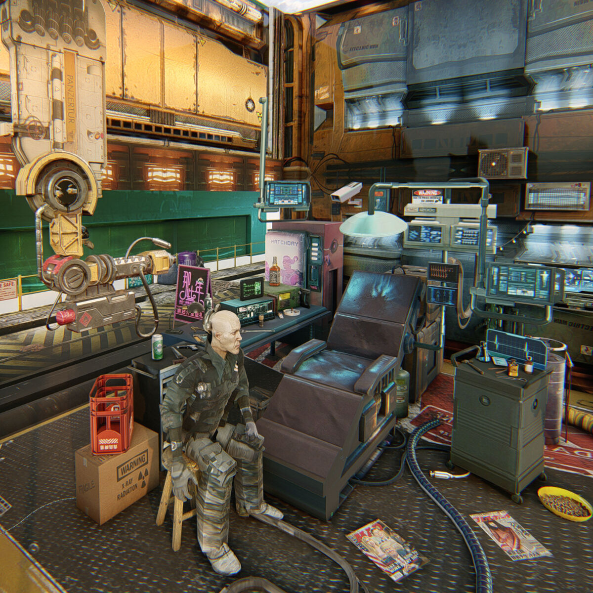 Cyberpunk Survival Hideout 3D model_1