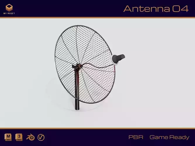 Antenna 04 Low-poly 3D model