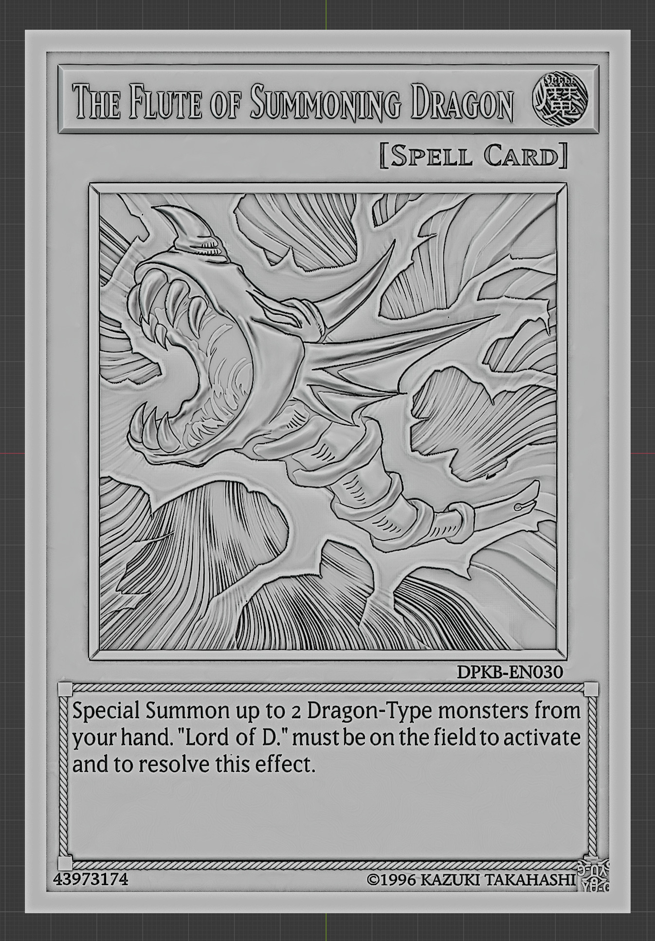 The Flute of Summoning Dragon - yu-gi-oh 3D model 3D printable | CGTrader