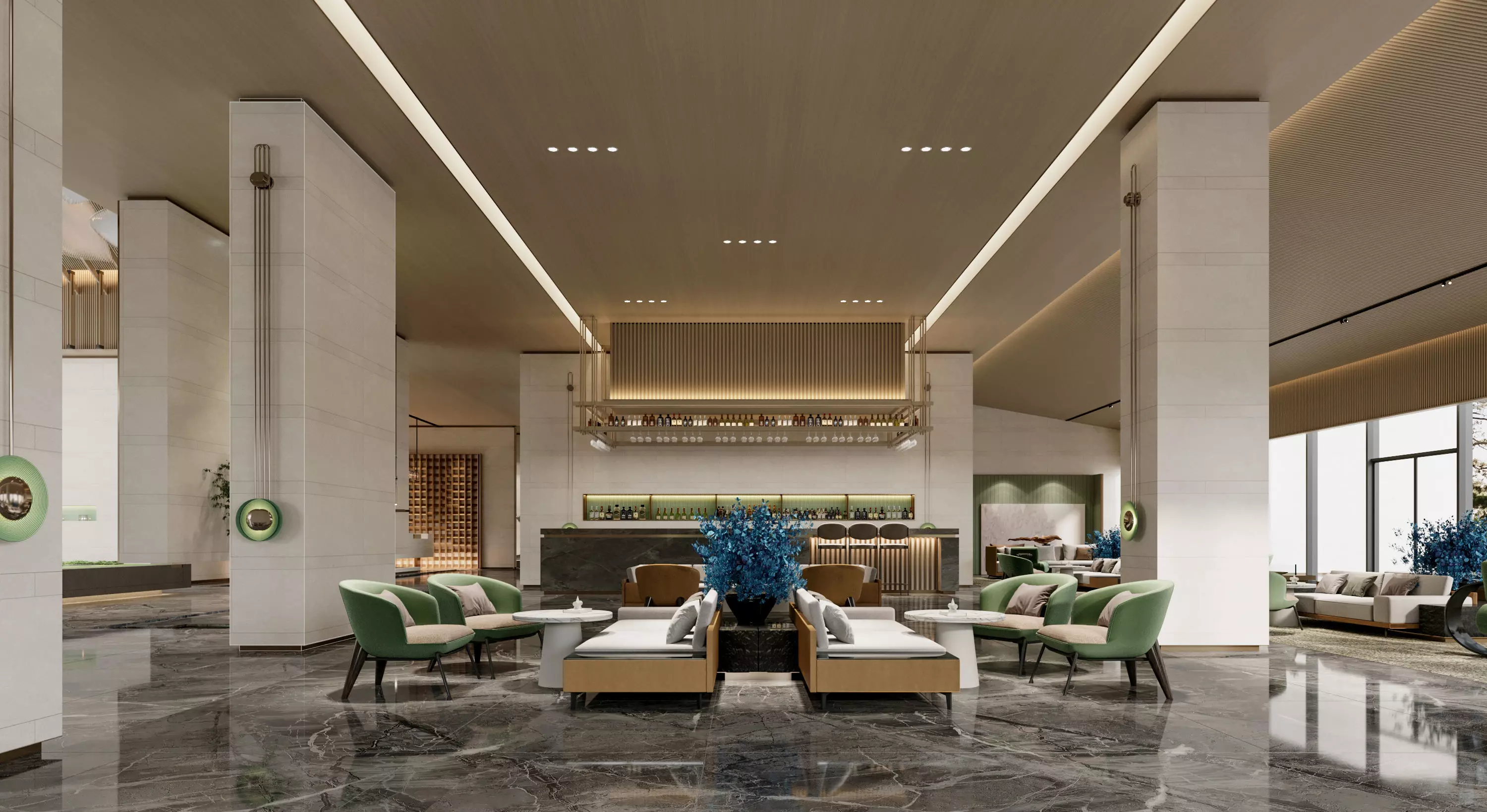 hotel lobby 3D model_0