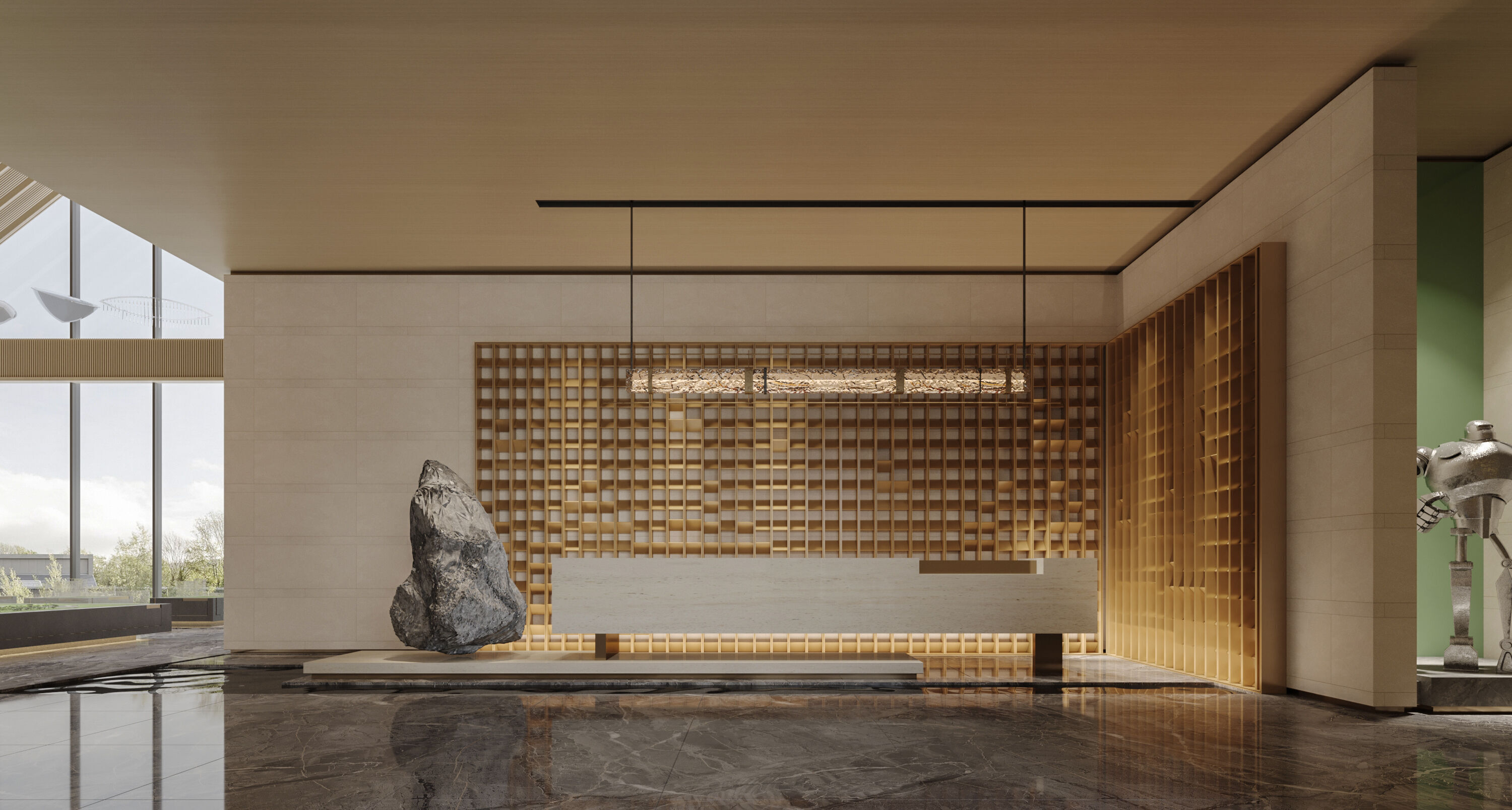 hotel lobby 3D model_1