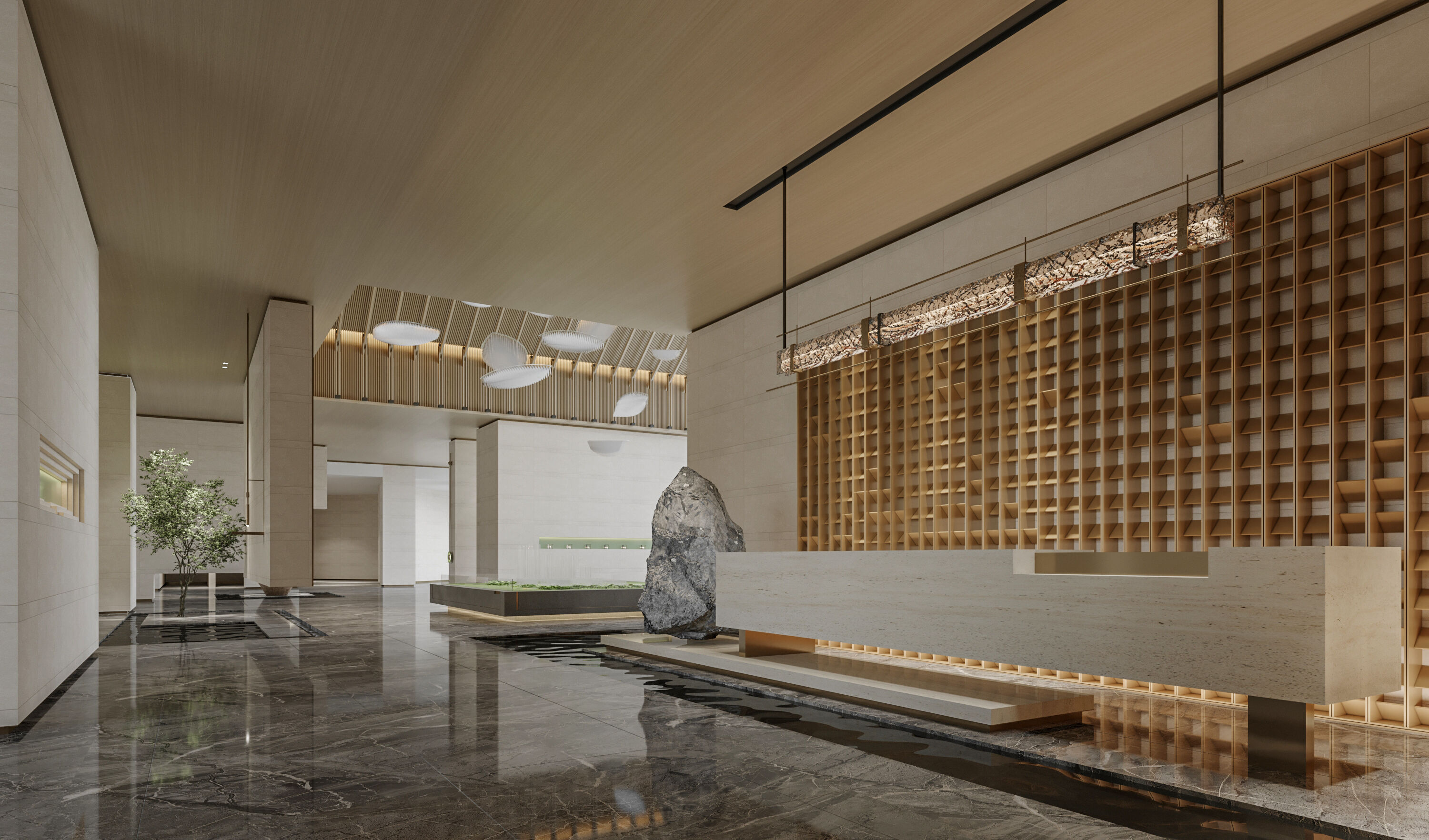 hotel lobby 3D model_2