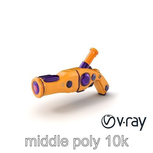 SciFi Toy Mortar Cartoon Design model pack Low-poly 3D model