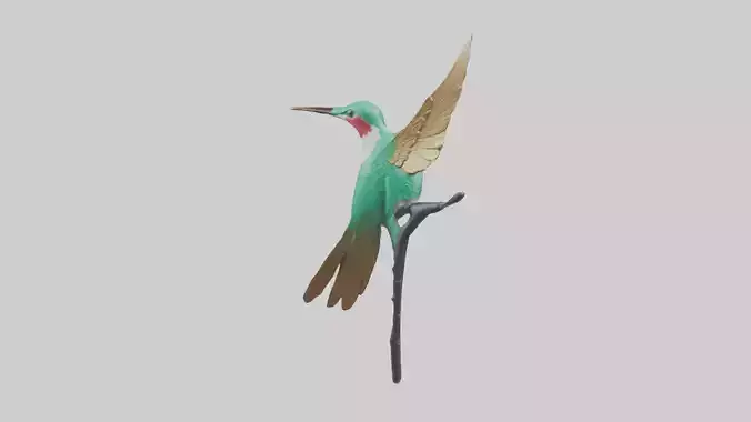 Hummingbird statue model