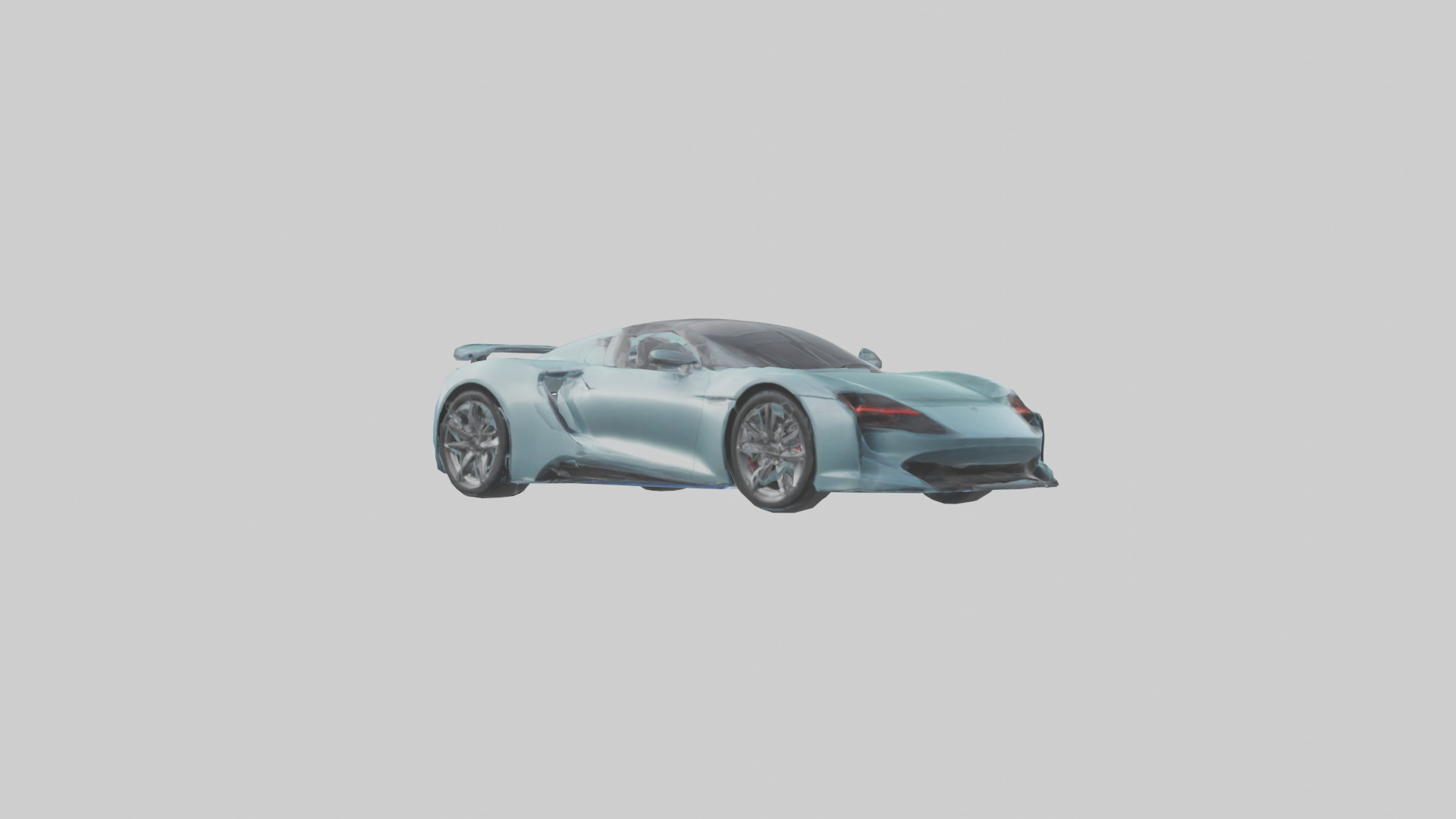 Hybrid Sports Car model Low-poly 3D model_1