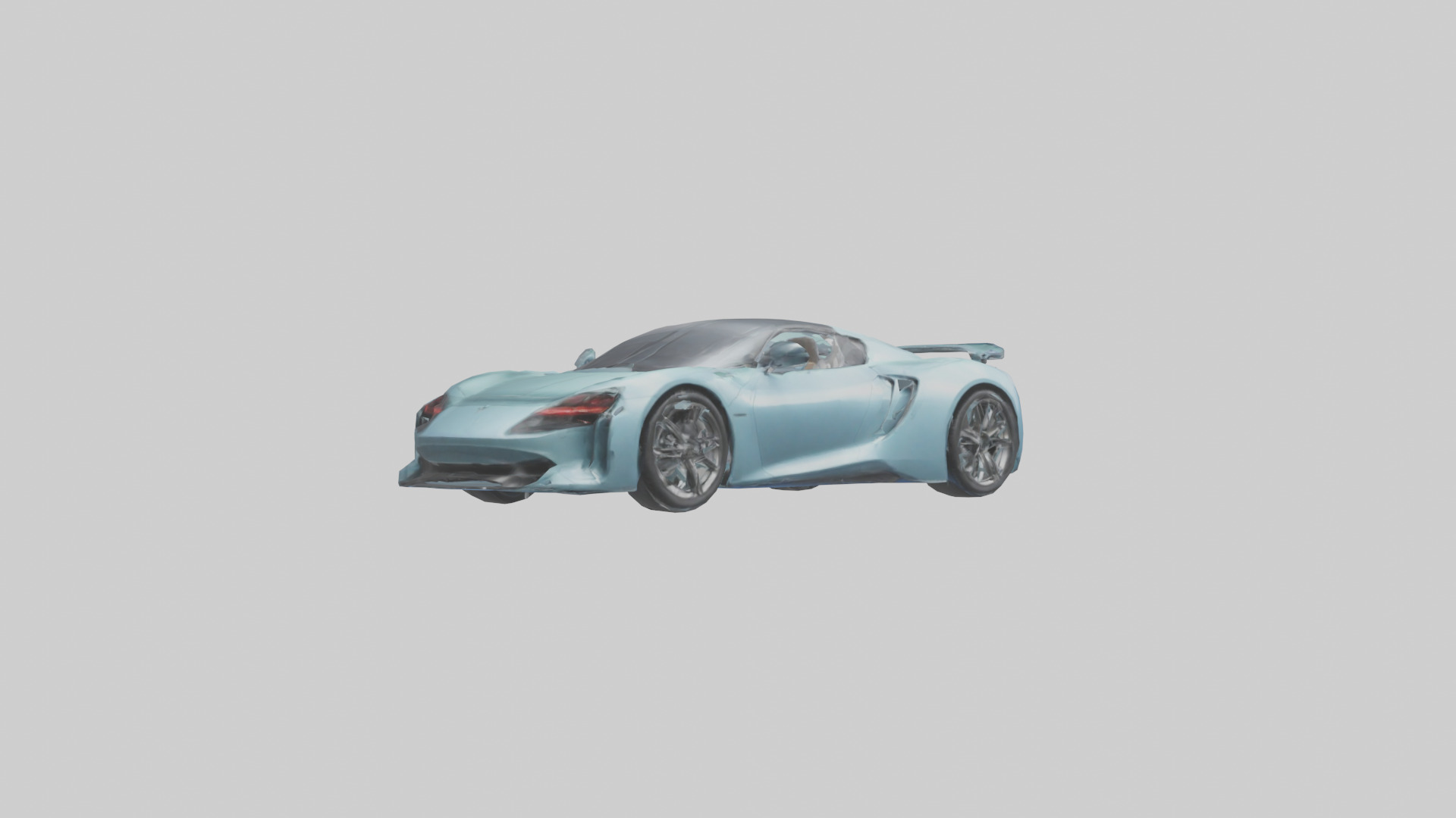 Hybrid Sports Car model Low-poly 3D model_2