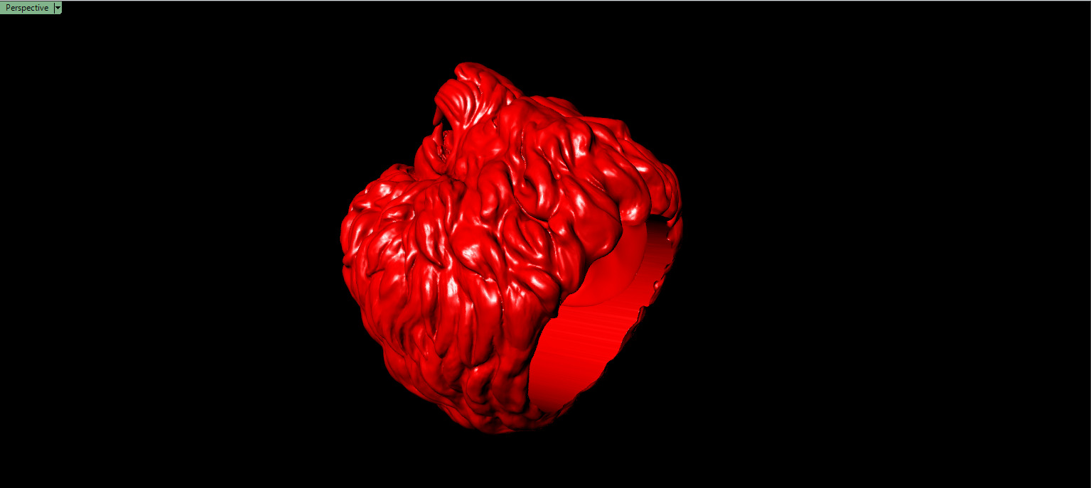 LION RING  3D print model_7