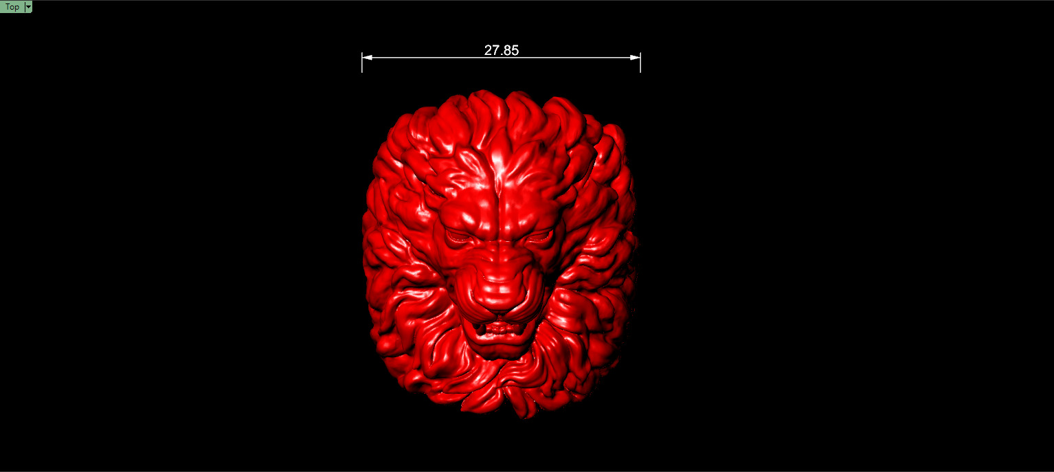 LION RING  3D print model_2