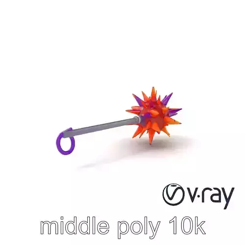 Toy Mace Neon Spike Orange Purple model pack