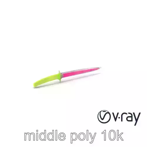 Vibrant Cartoon Samurai Sword model pack