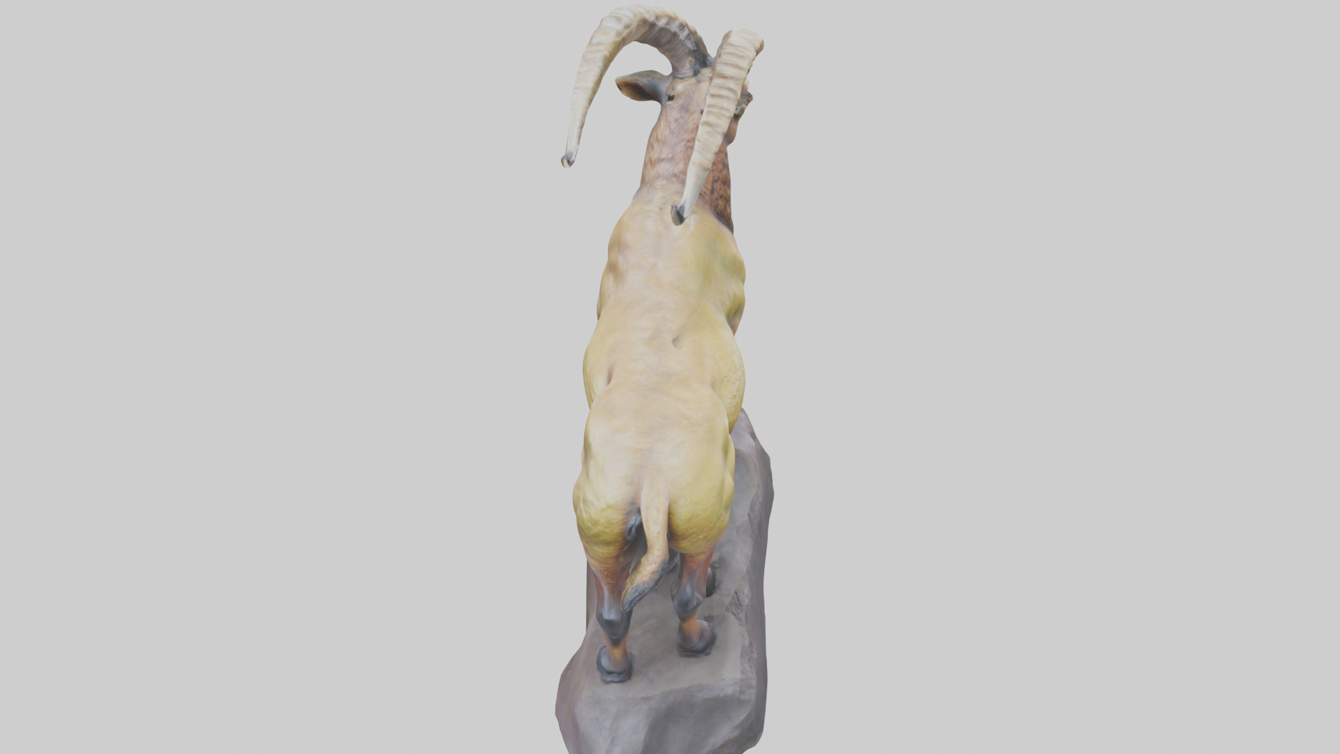 Ibex statue model Low-poly 3D model_15