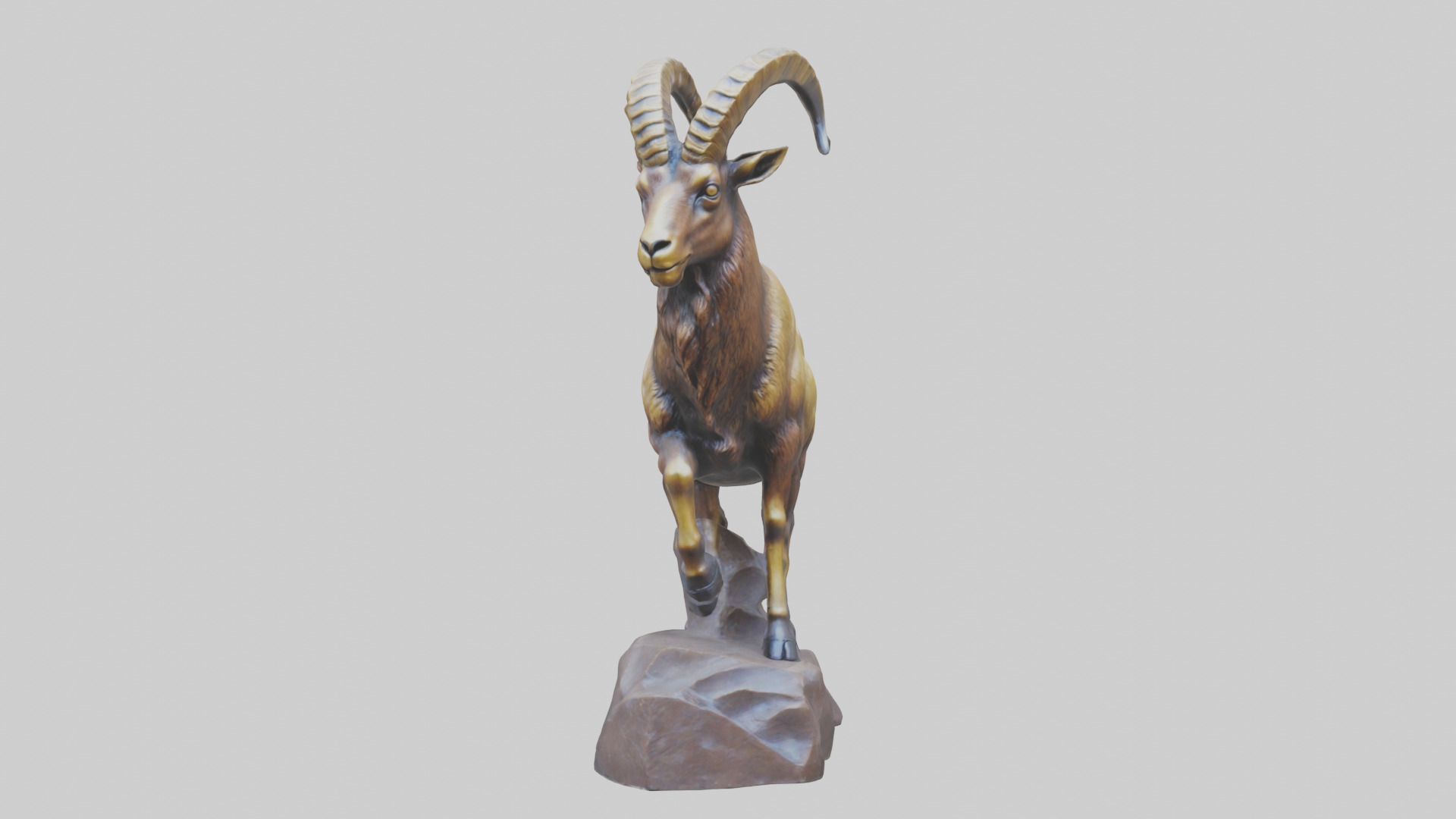 Ibex statue model Low-poly 3D model_9