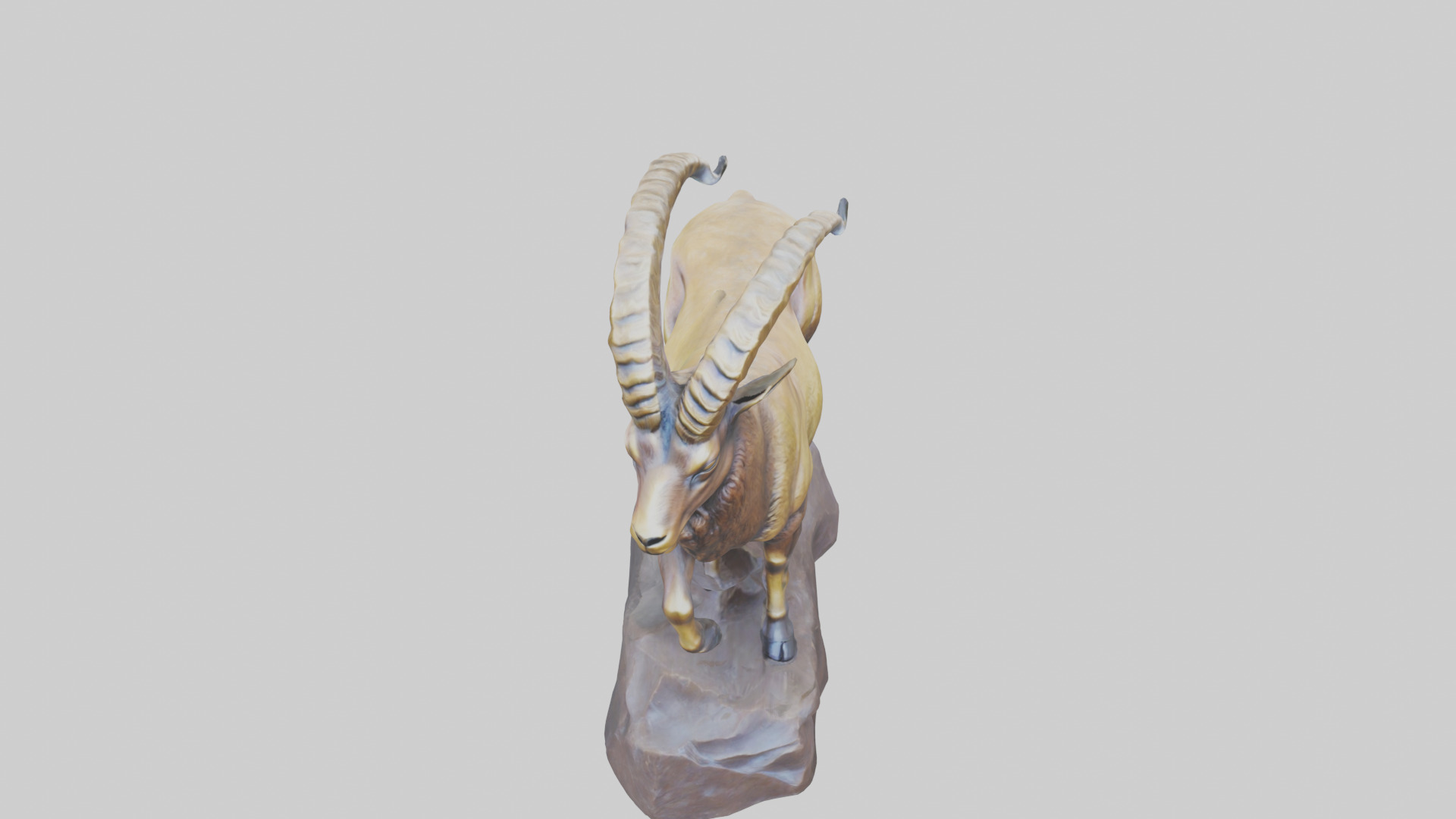 Ibex statue model Low-poly 3D model_16