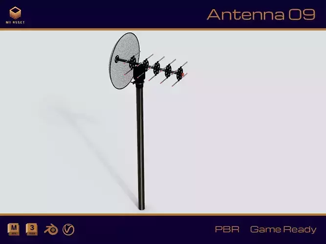 Antenna 09 Low-poly 3D model
