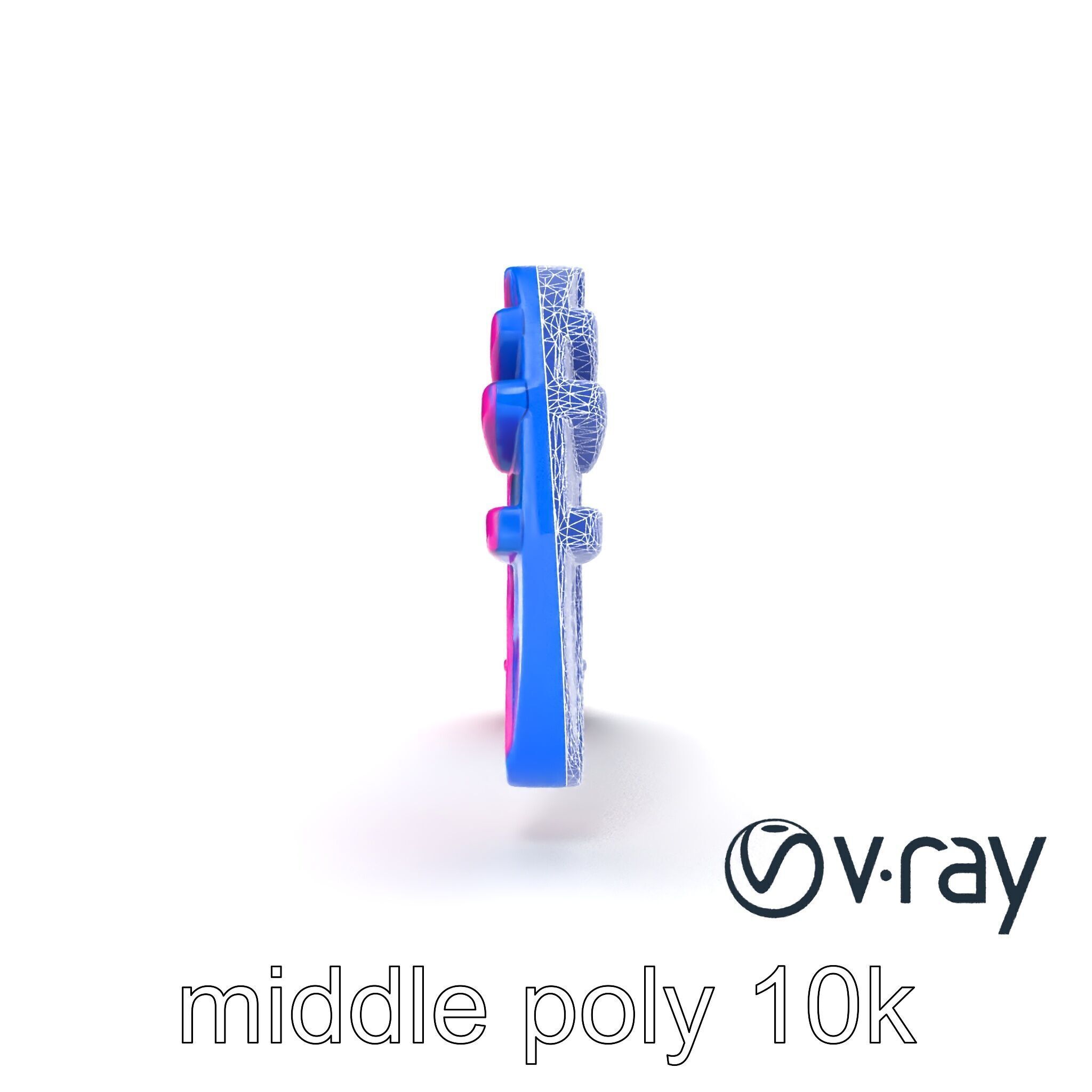 Cartoon Ice Axe Blue Fuchsia model pack Low-poly 3D model_28