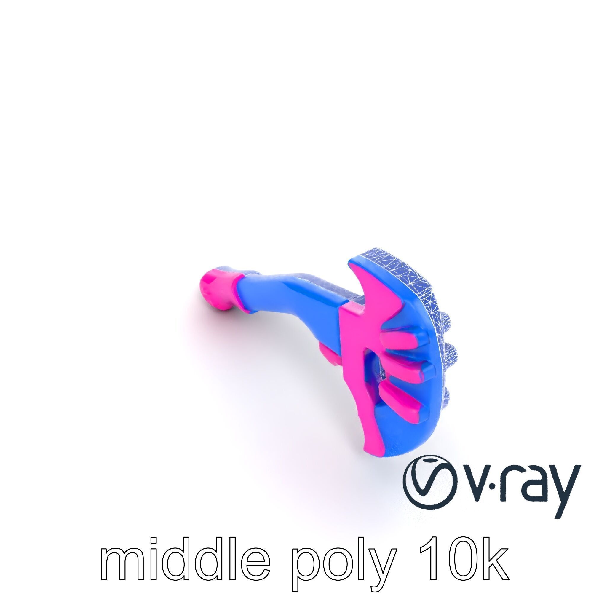 Cartoon Ice Axe Blue Fuchsia model pack Low-poly 3D model_23