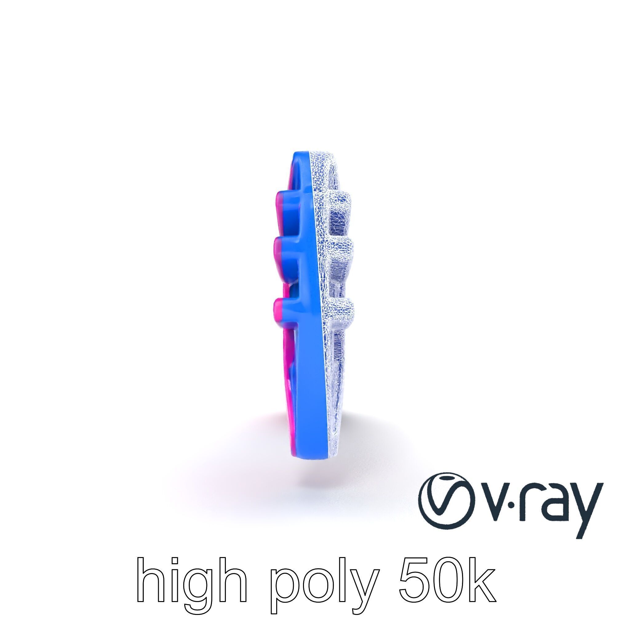 Cartoon Ice Axe Blue Fuchsia model pack Low-poly 3D model_15