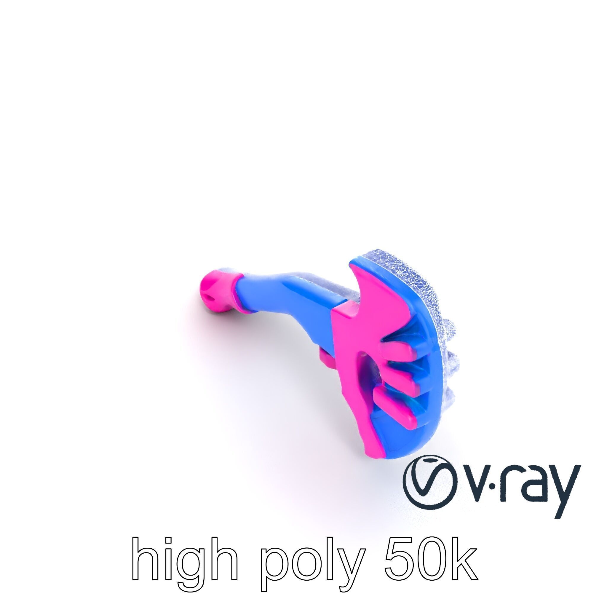 Cartoon Ice Axe Blue Fuchsia model pack Low-poly 3D model_19