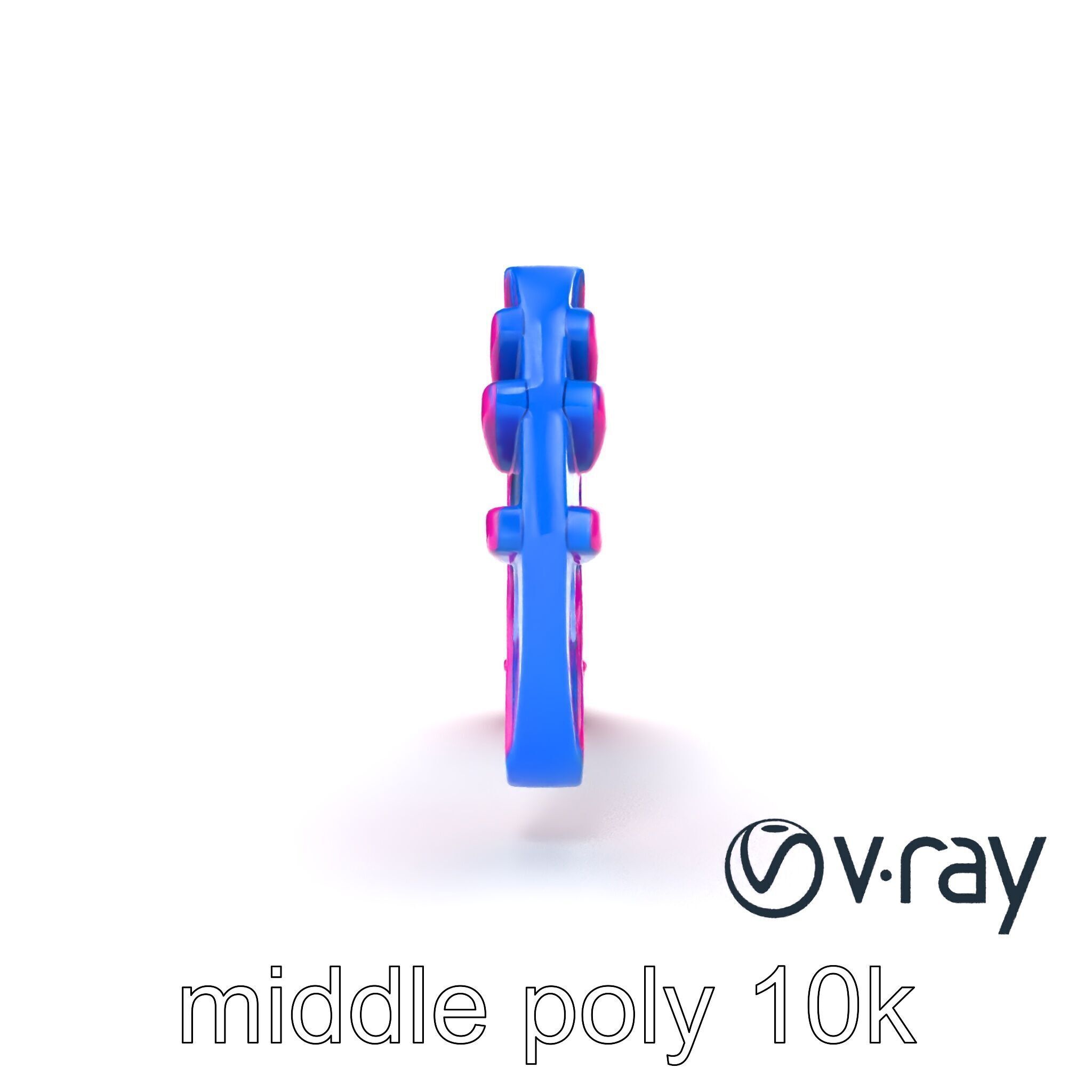 Cartoon Ice Axe Blue Fuchsia model pack Low-poly 3D model_24