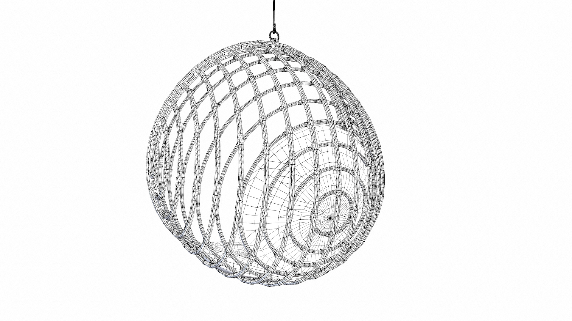 Hanging Chair Low-poly 3D model_12