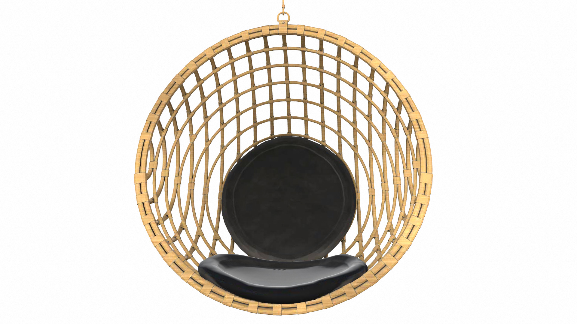 Hanging Chair Low-poly 3D model_3