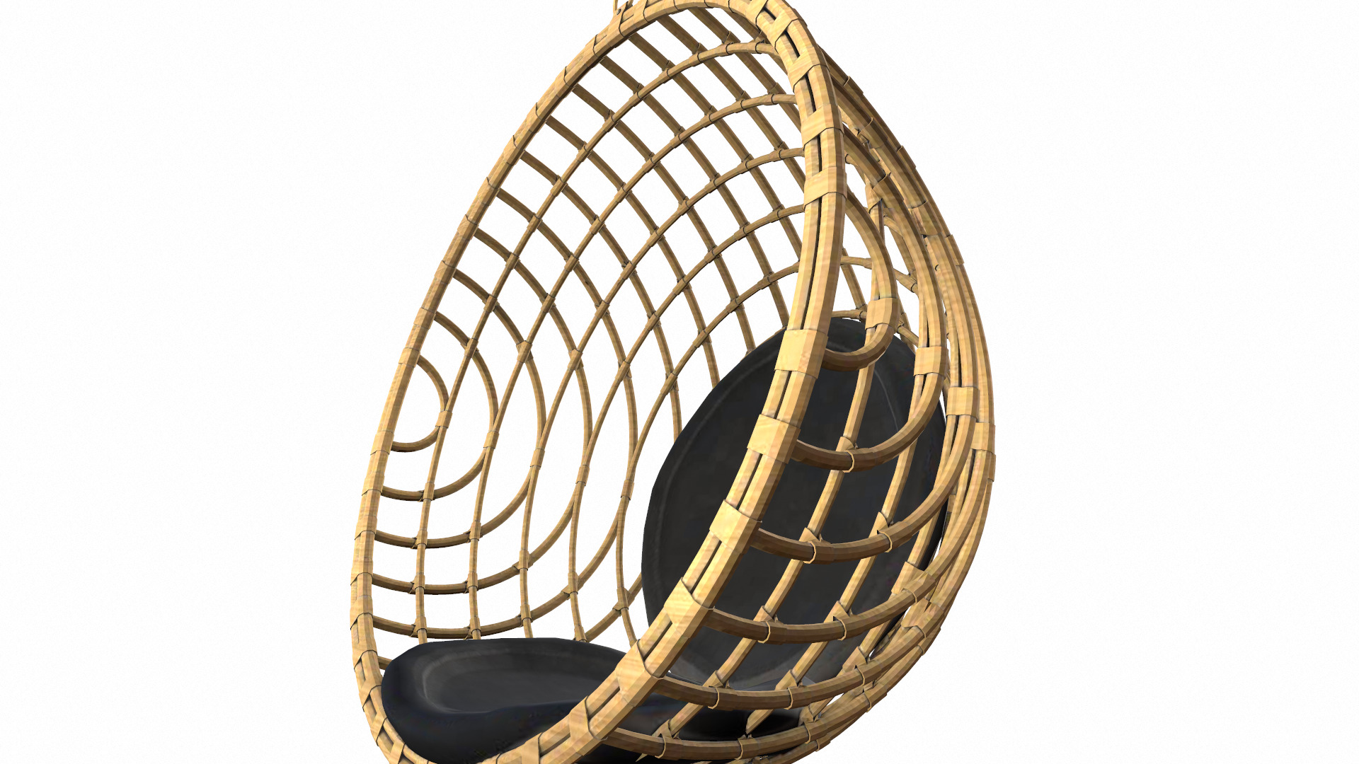 Hanging Chair Low-poly 3D model_4