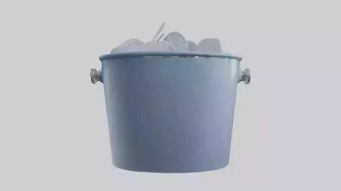 Ice Bucket model Low-poly 3D model