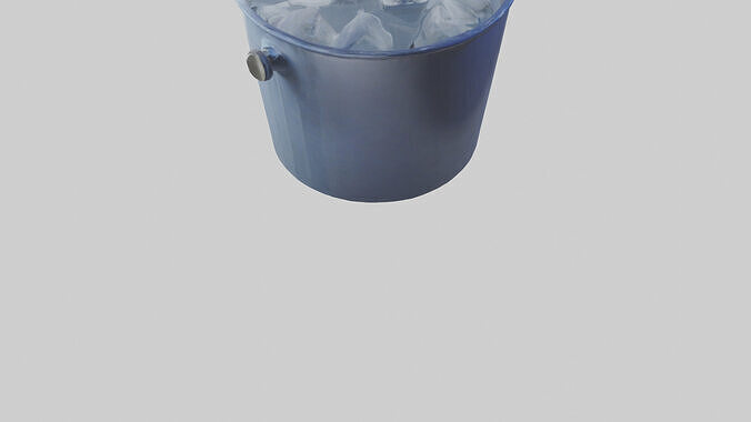 Ice Bucket model Low-poly 3D model 7