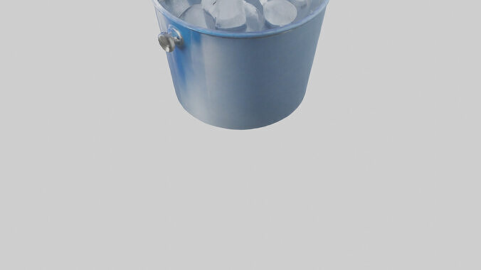 Ice Bucket model Low-poly 3D model 4
