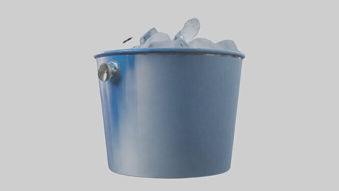 Ice Bucket model Low-poly 3D model 2