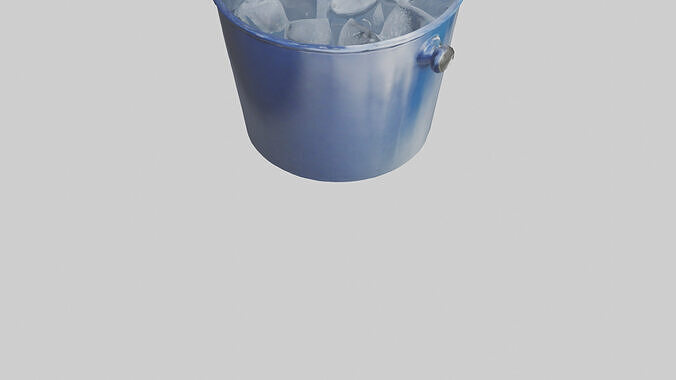 Ice Bucket model Low-poly 3D model 6