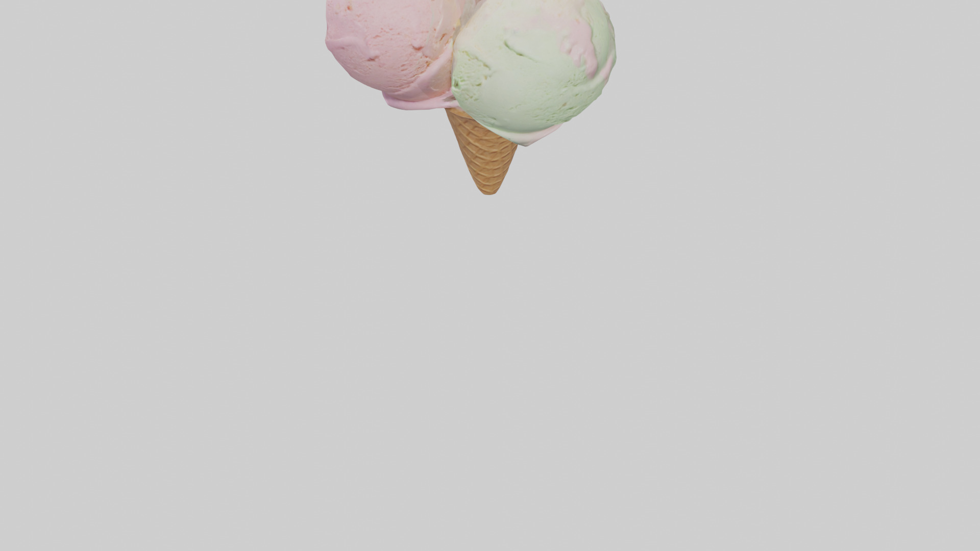 Ice Cream Cone model Low-poly 3D model_3