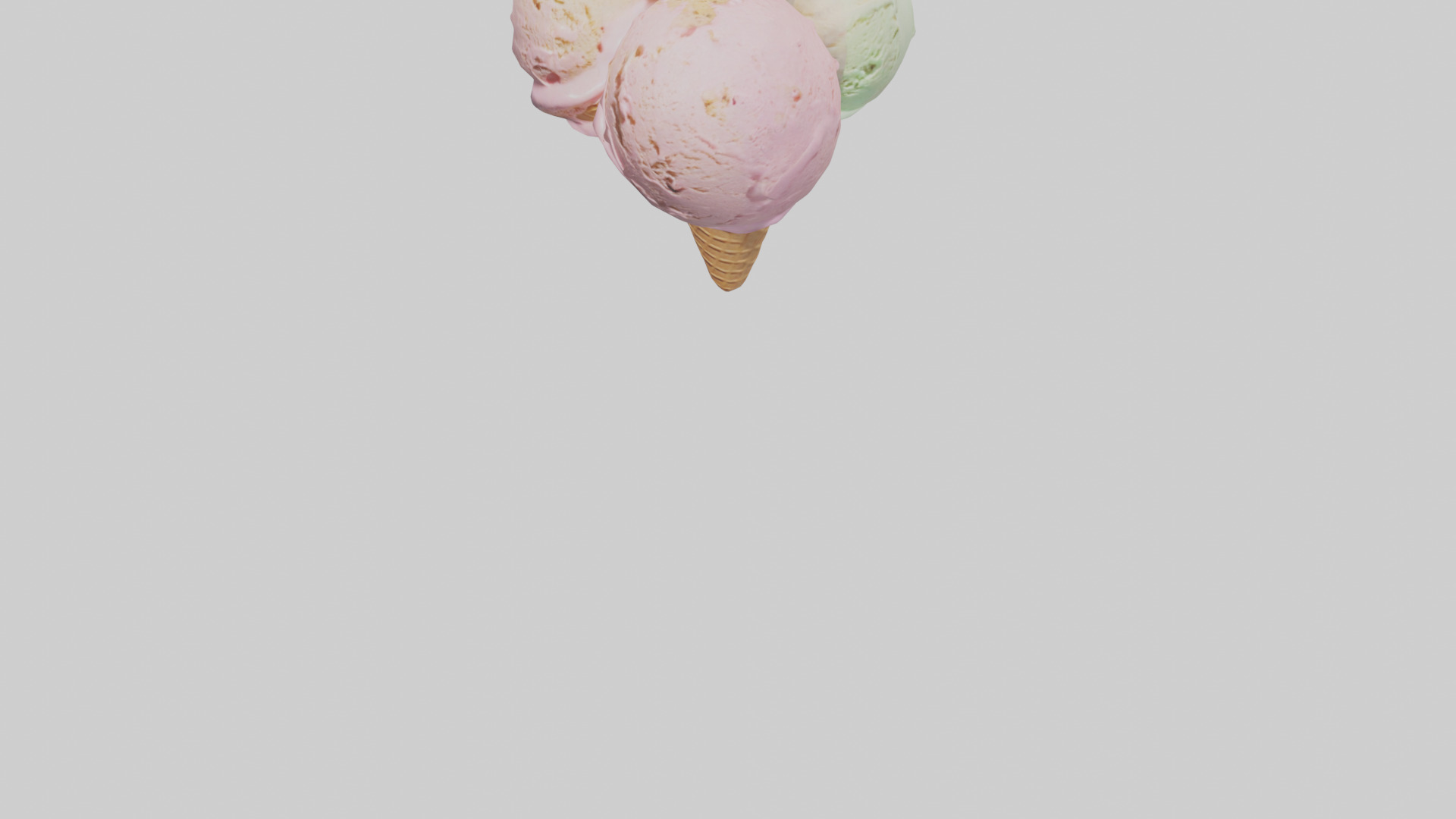 Ice Cream Cone model Low-poly 3D model_5