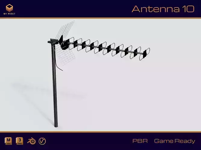 Antenna 10 Low-poly 3D model
