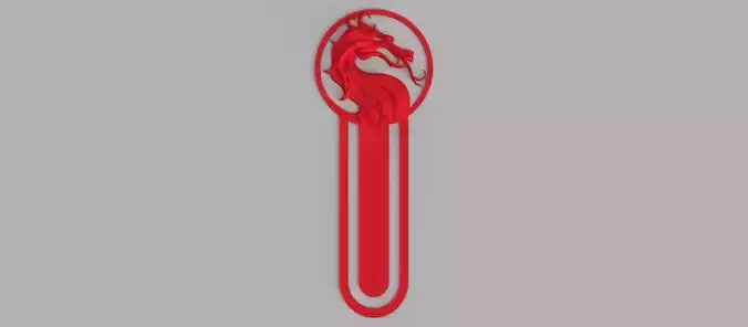 Mortal Kombat logo Dragon Bookmark