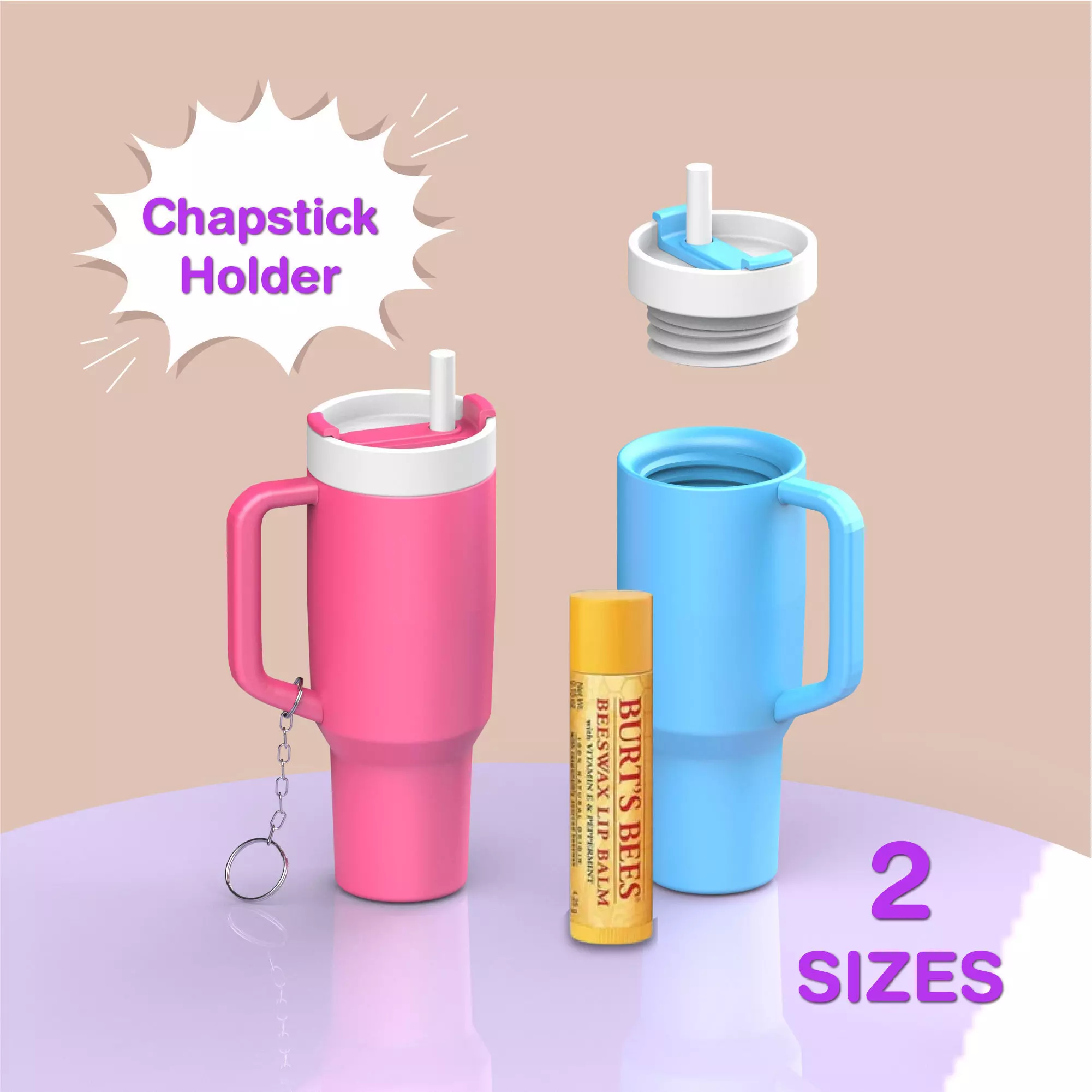 Stanley Tumbler Keychain - Pill Box 3D print model_0