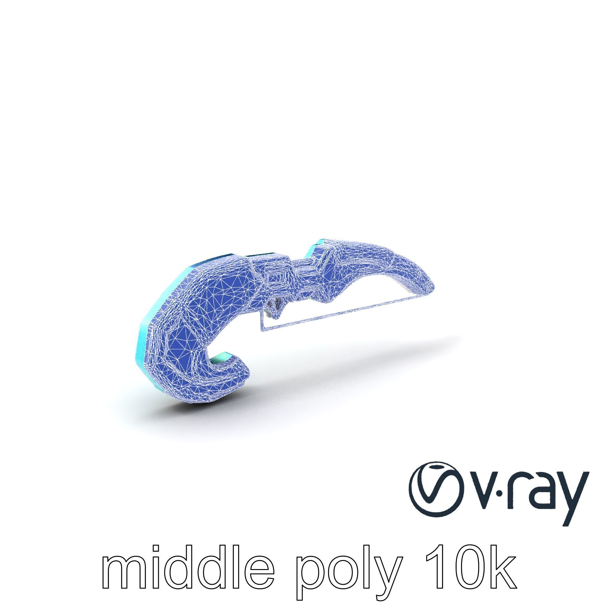 Stylized Energo-Bow Azure Neon Design Cartoon model pack Low-poly 3D model_5