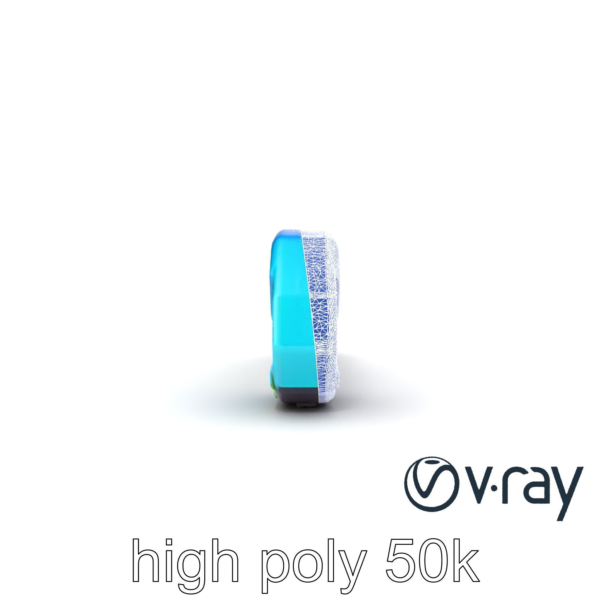 Stylized Energo-Bow Azure Neon Design Cartoon model pack Low-poly 3D model_14